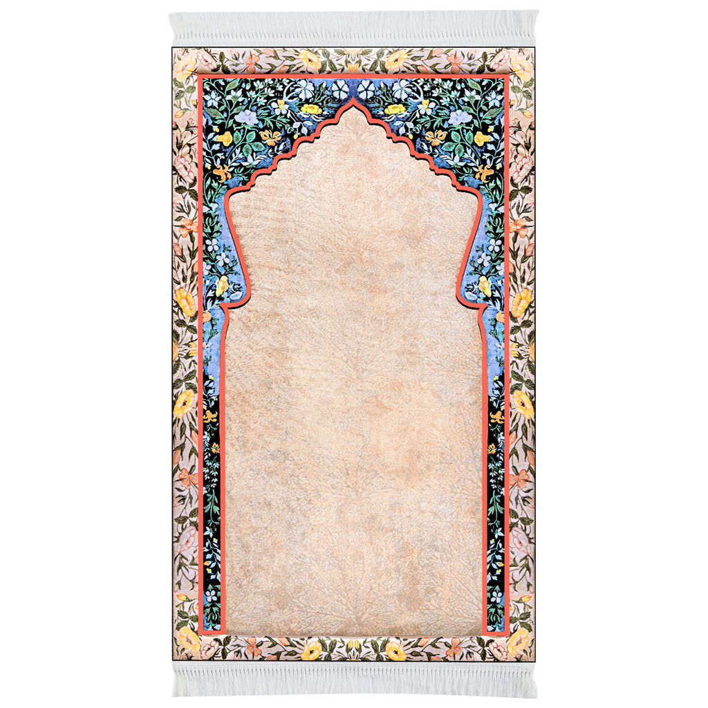 Tapis de prière rembourré fleurs andalouses