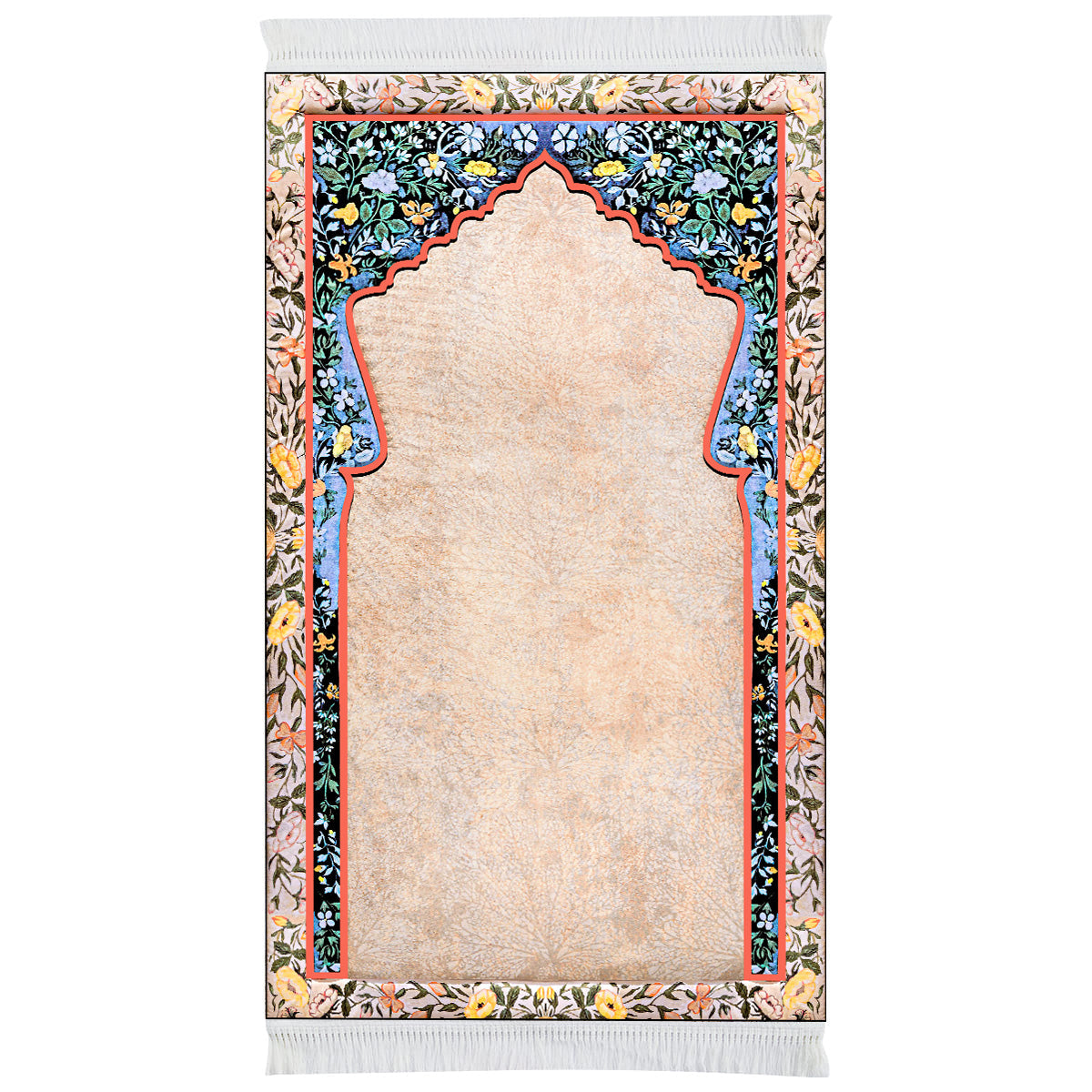Tapis de prière rembourré fleurs andalouses