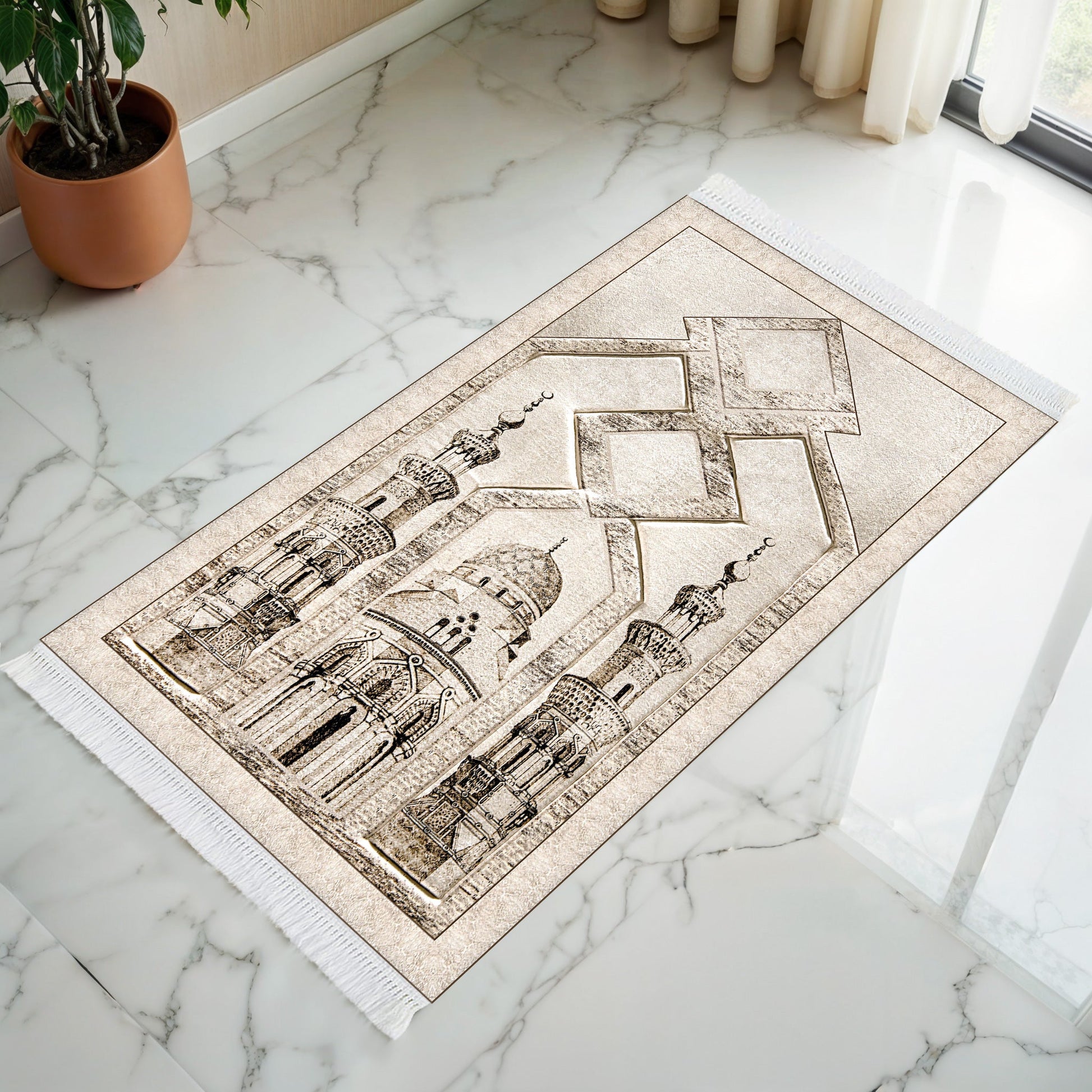 Tapis de prière rembourré Zamrad