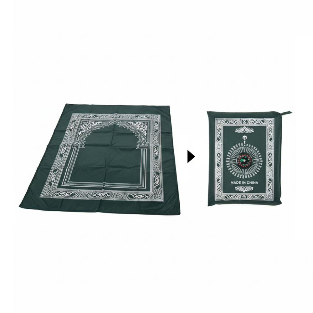 Tapis de prière imperméable portable avec boussole pour les voyageurs
