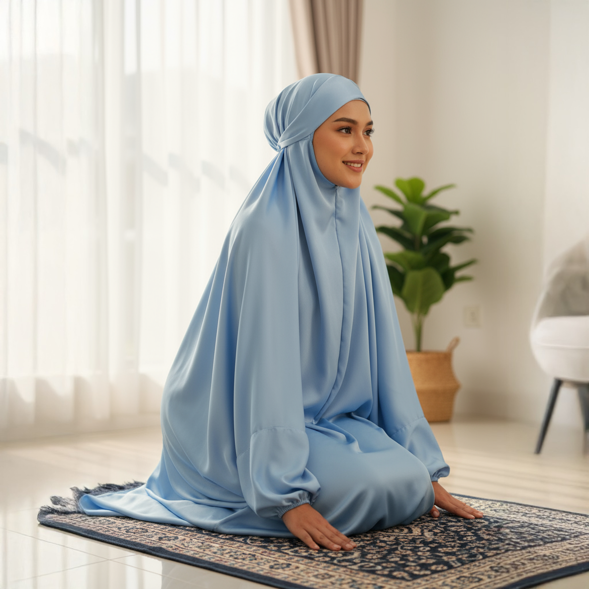 Ensemble Jilbab de prière modeste pour enfants et adultes