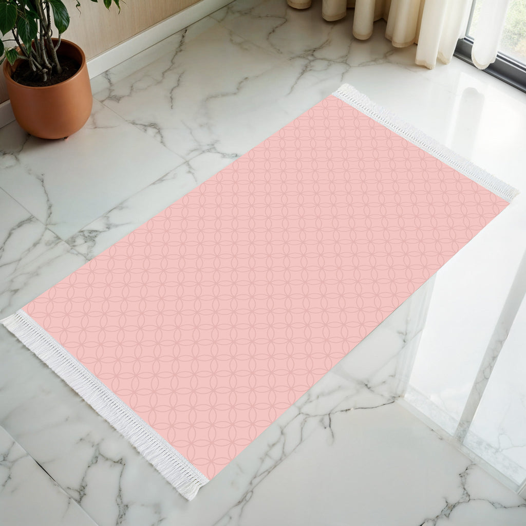 Tapis de prière rembourré rose élégance