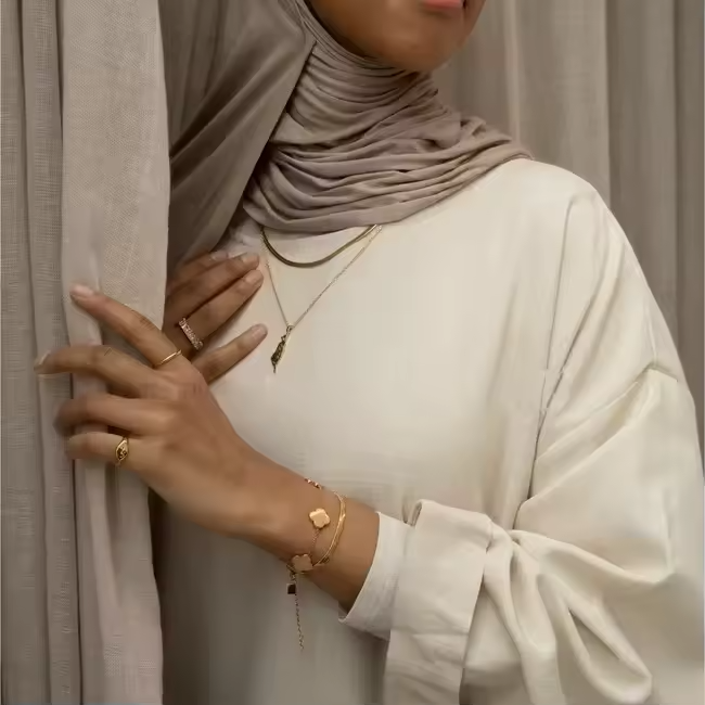 Bracelet de calligraphie triple quadrilobe - Shukr, Sabr, Tawakkul