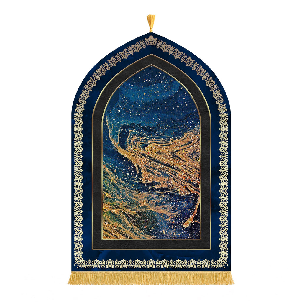 Tapis de prière rembourré Qibla-Cosmos