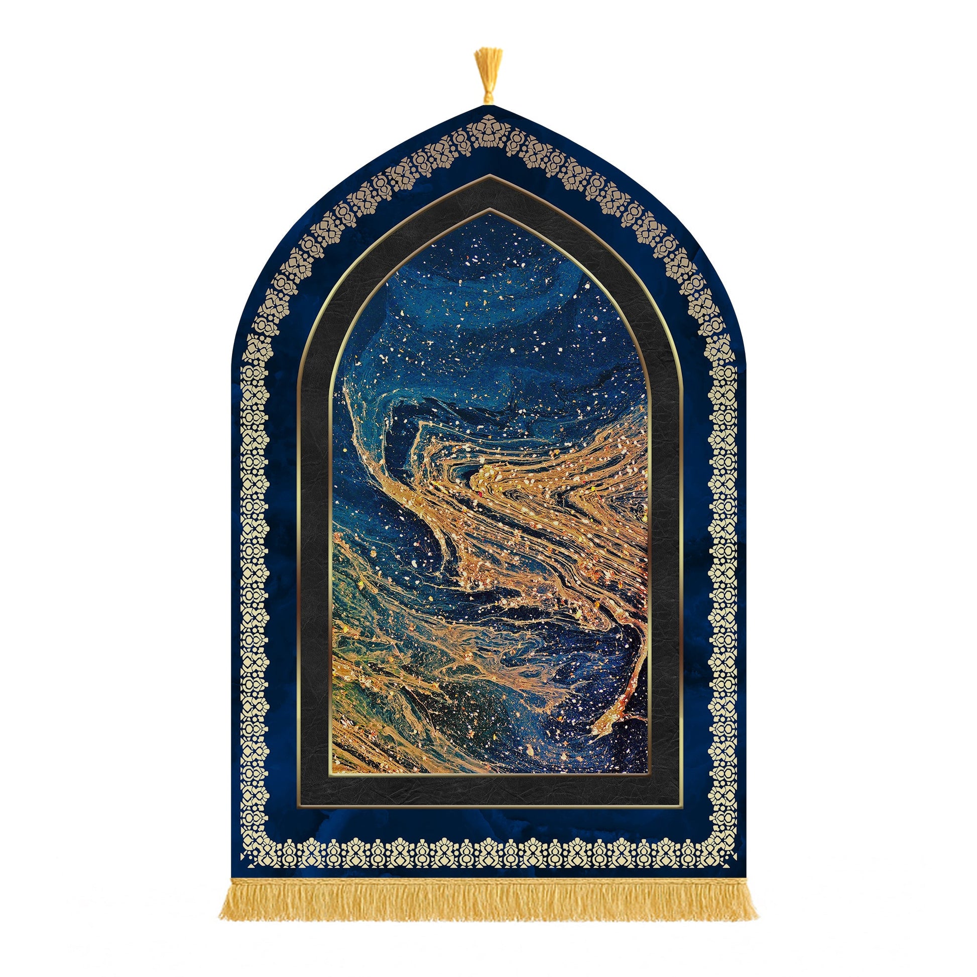 Tapis de prière rembourré Qibla-Cosmos