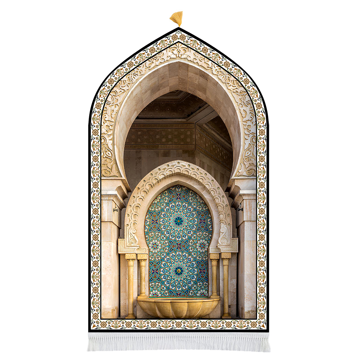 Tapis de prière rembourré Mihrab Premium 3D