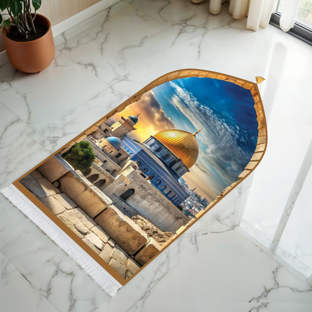 Tapis de prière rembourré Noor al-Quds