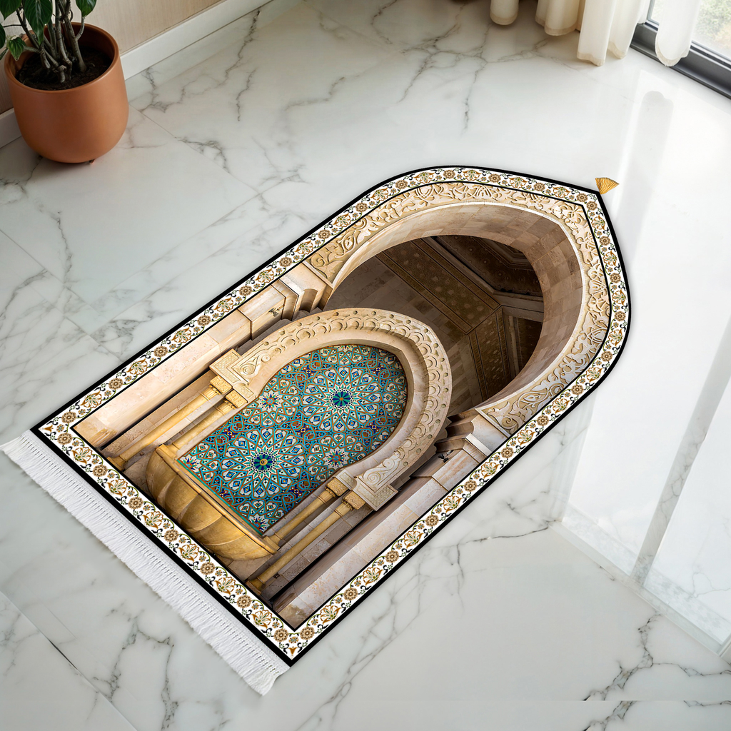Tapis de prière rembourré Mihrab Premium 3D