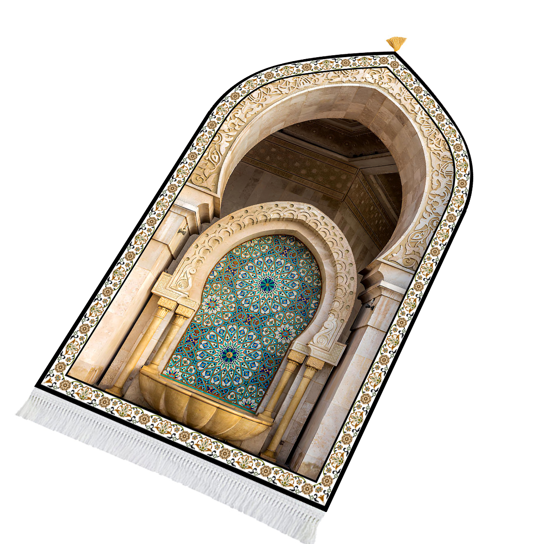 Tapis de prière rembourré Mihrab Premium 3D