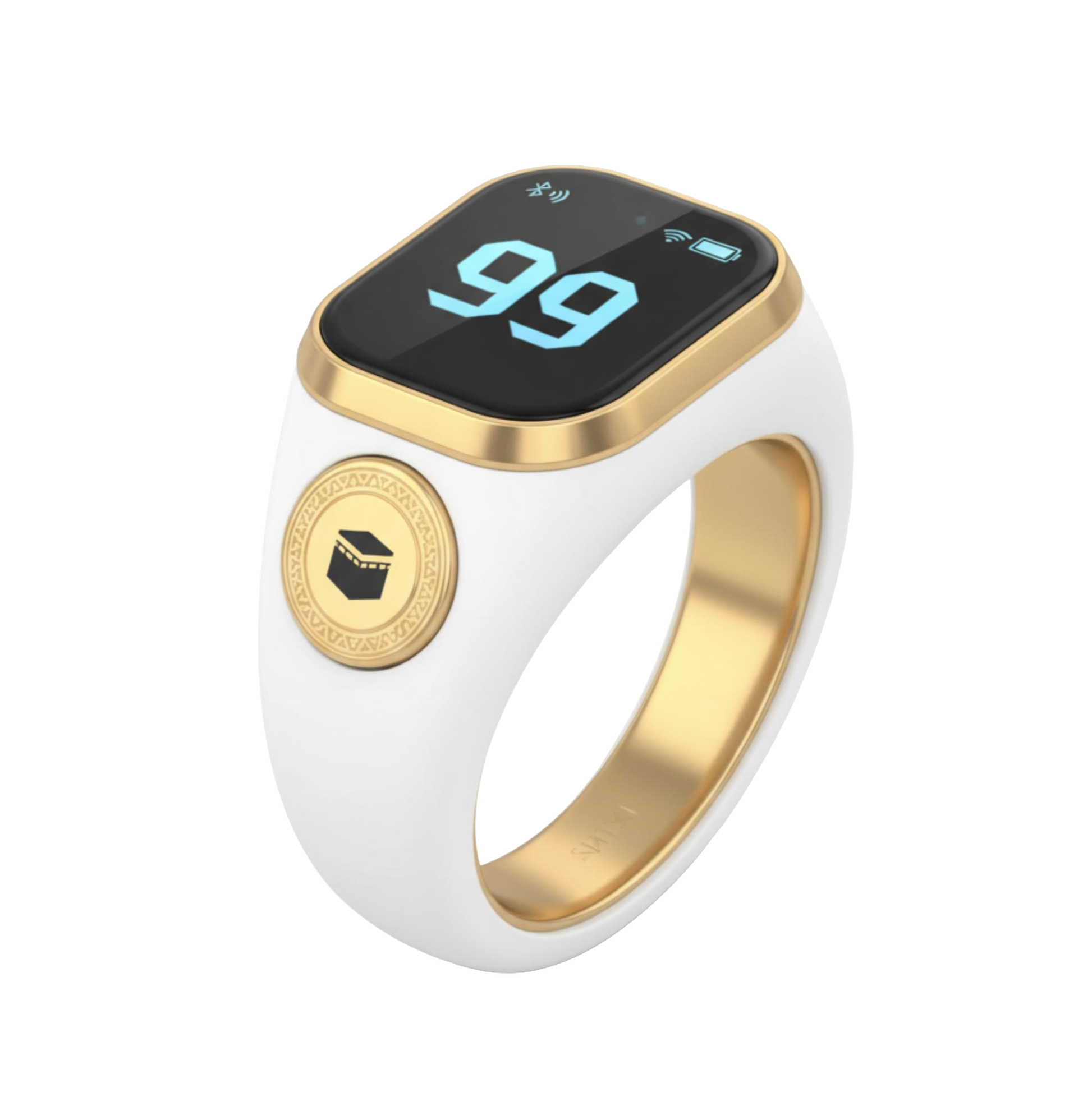 Bague intelligente ZIKR – Tasbih numérique blanc