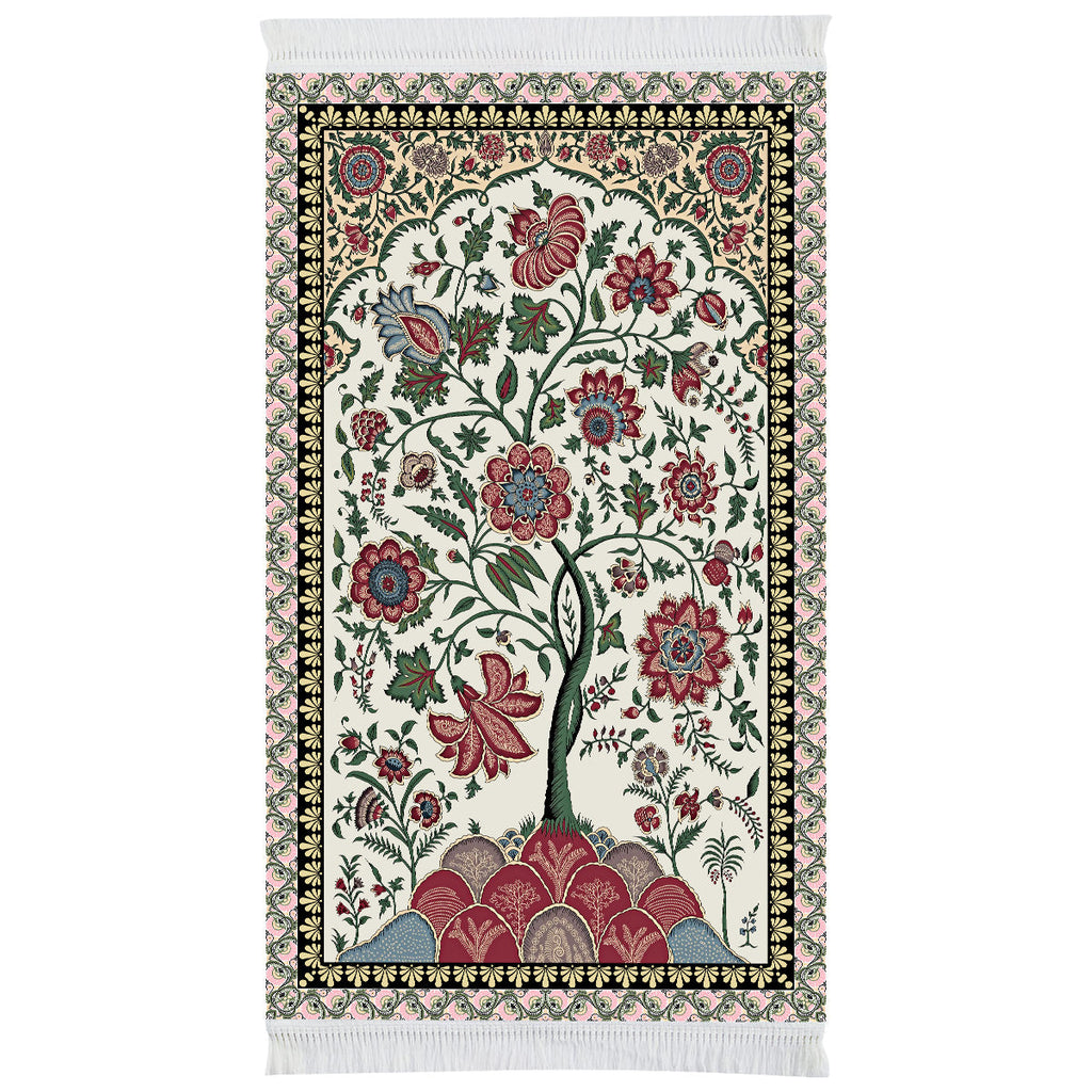 Tapis de prière rembourré floral