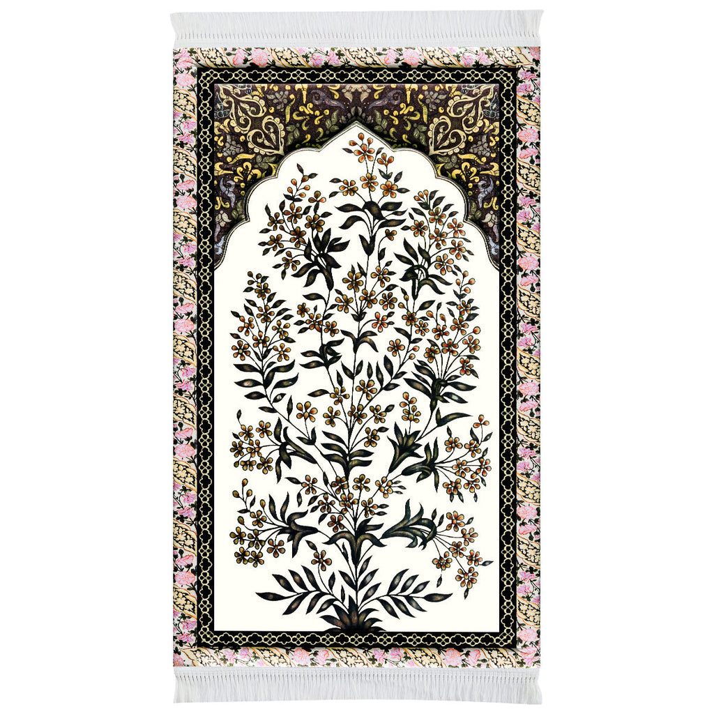 Tapis de prière rembourré floral antique