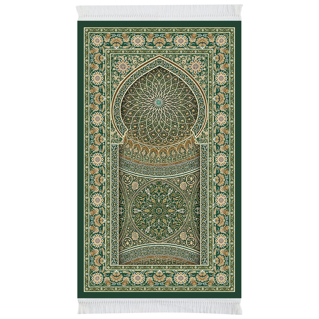 Tapis de prière rembourré émeraude