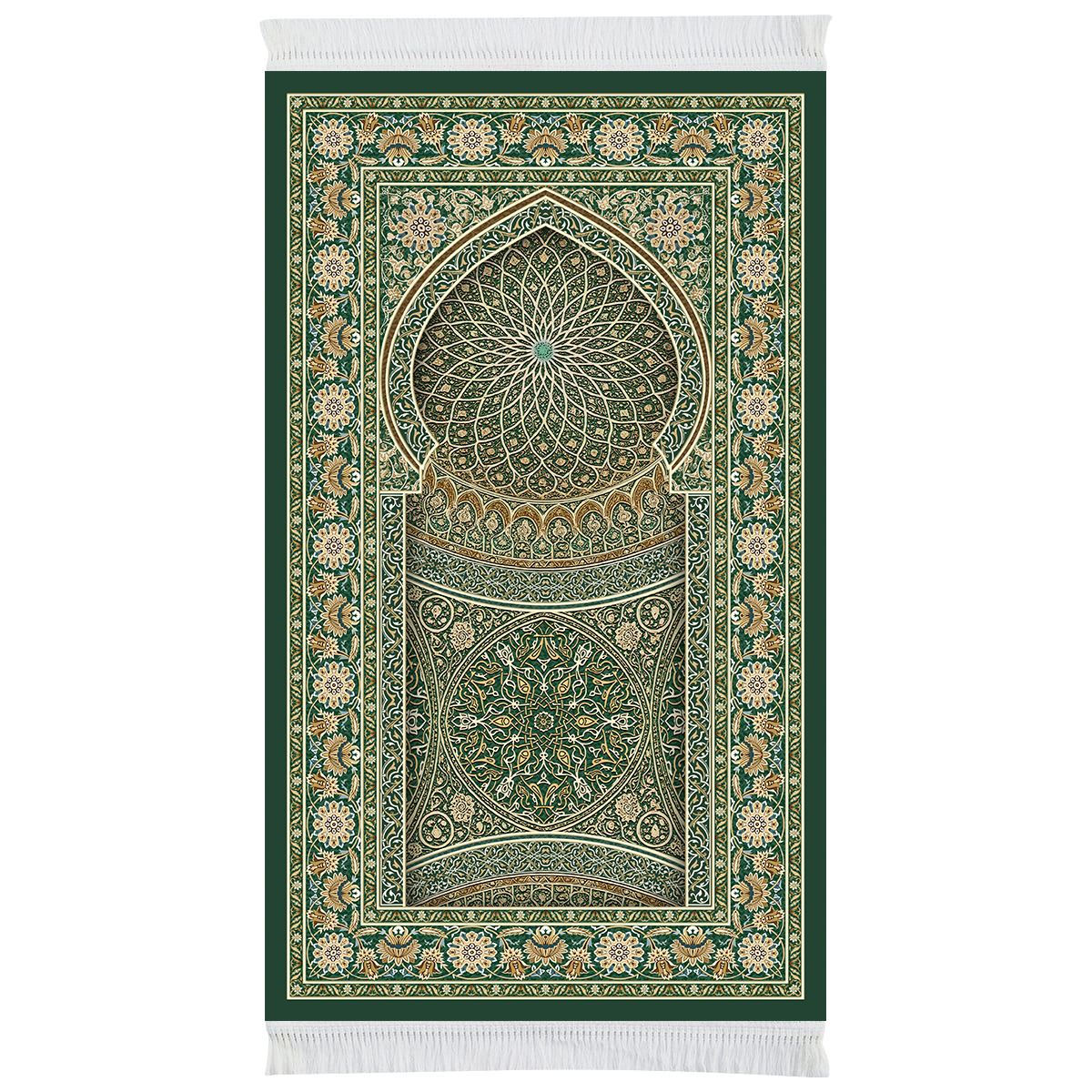 Tapis de prière rembourré émeraude