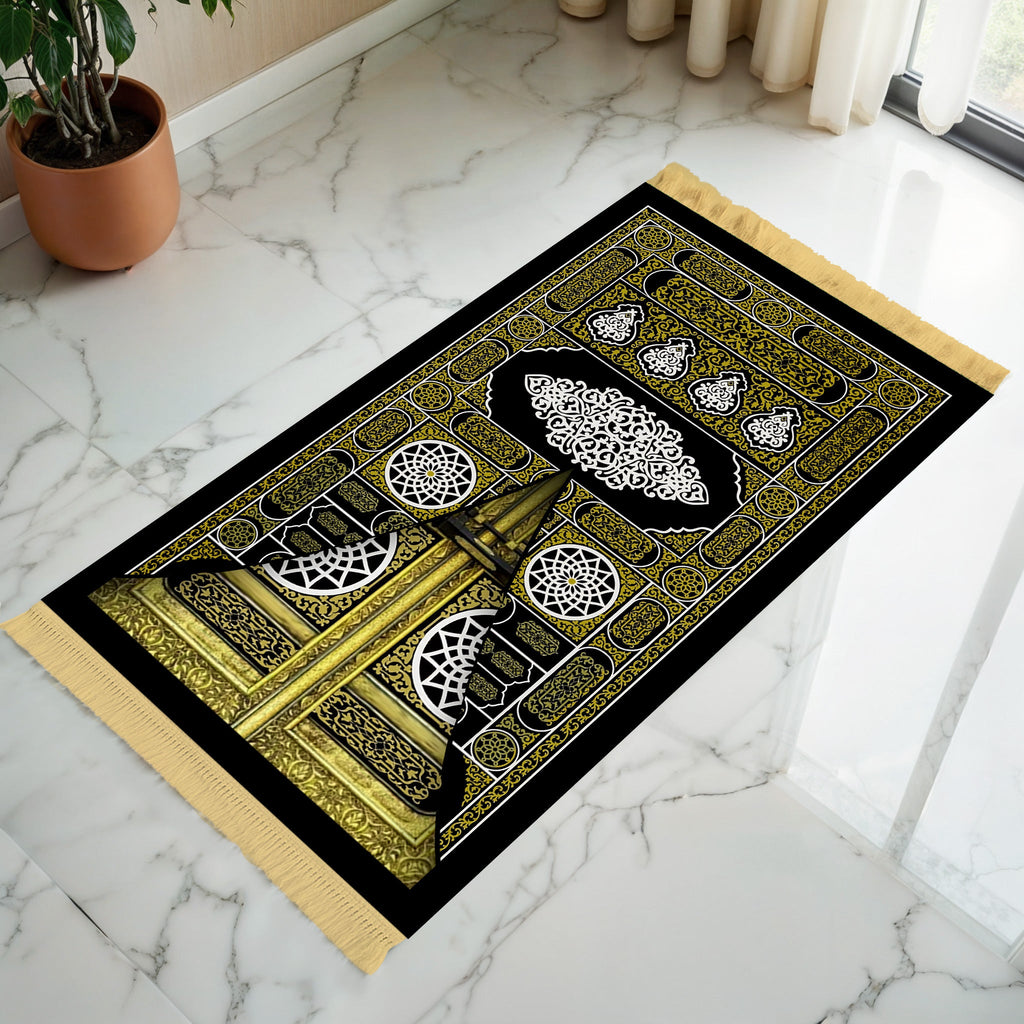 Tapis de prière rembourré de porte Kaaba