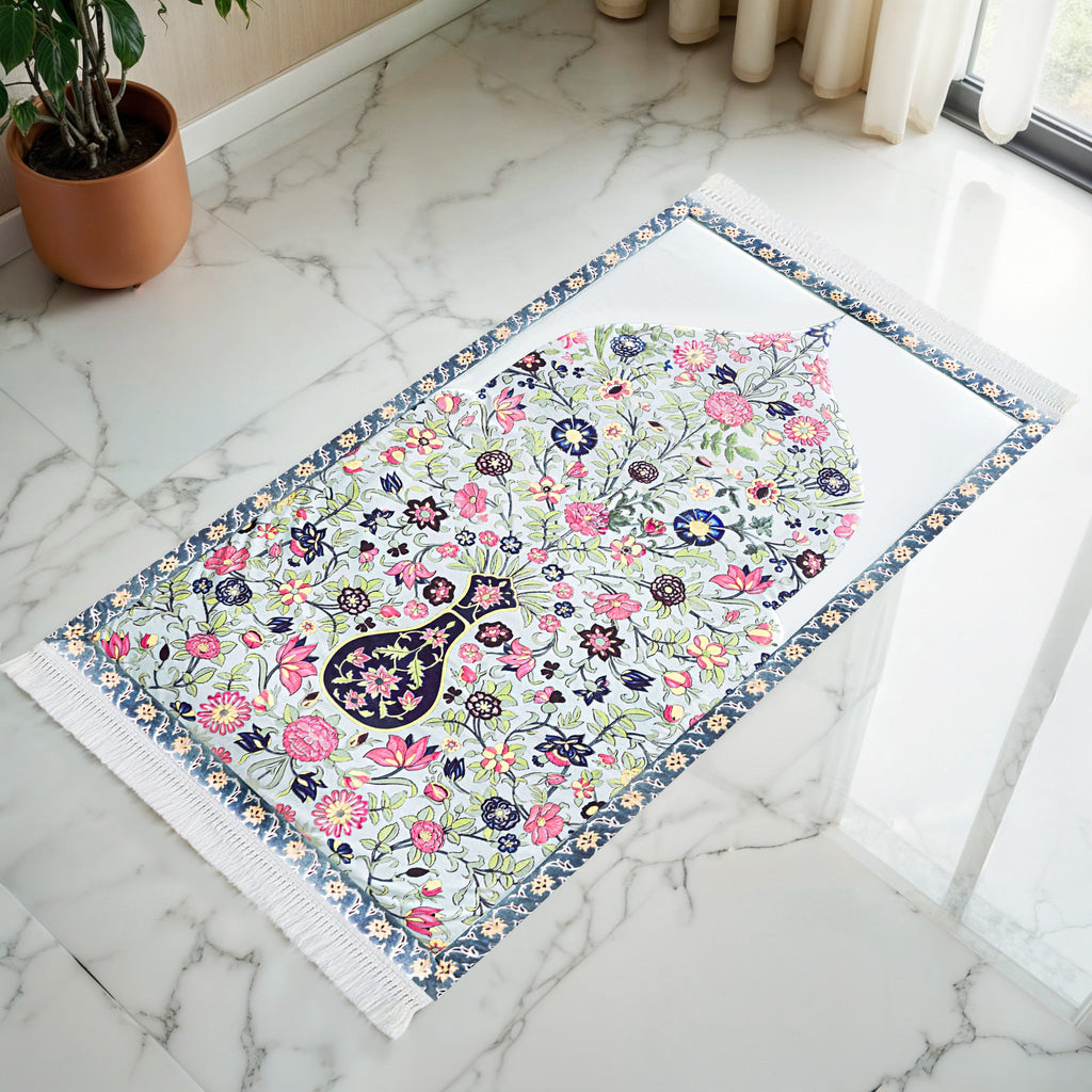 Tapis de prière rembourré fleurs de printemps