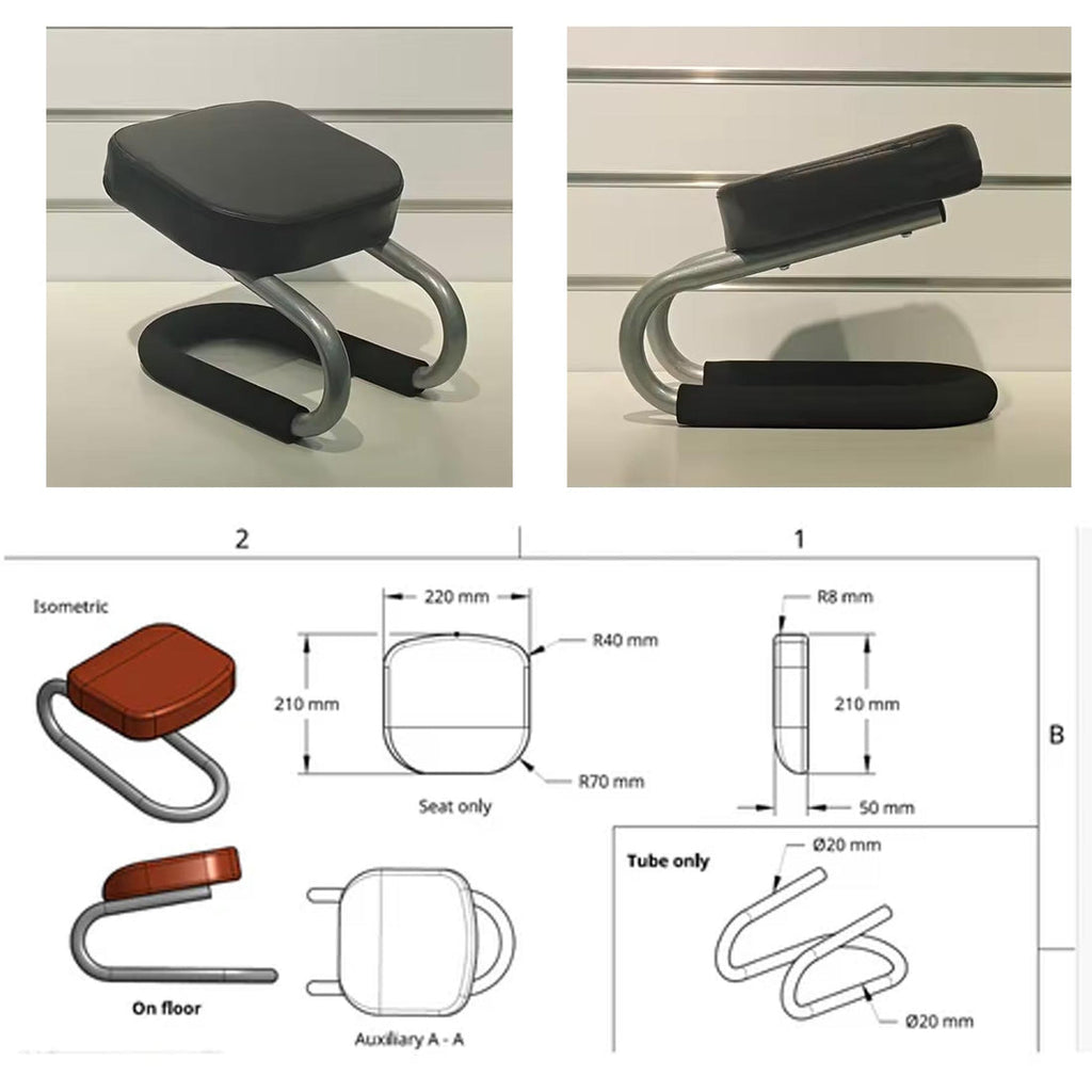 Siège de soutien à la prière avec coussin en mousse